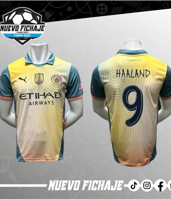 Manchester City cuarta equipacion 24/25 Haaland