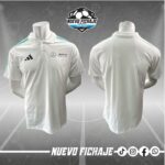 Mercedes F1 Blanca con turquesa Cuello Tipo Polo