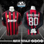 Ronaldinho Adulto AC Milan 08/09 Local manga larga