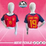 Lamine Yamal Mujer España local Crop Top Mundial 2026