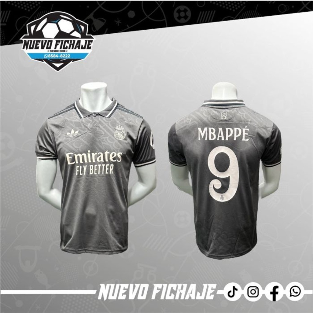 2225-01976ef8-0e7c-761b-af28-c92b5fb0f8bc.jpg Mbappé Real Madrid adulto 24/25 Tercera equipación Fan - Imagen 1