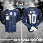 Messi Adulto Argentina Visita Mundial 2026 Fan Manga Larga