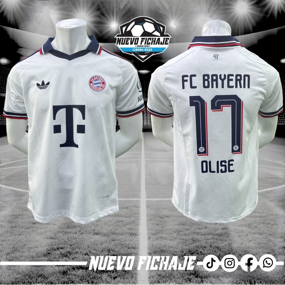 Photoroom_20260908_45239 p. m Olise Adulto Bayern Munich Visita 26/27 Fan - Imagen 1