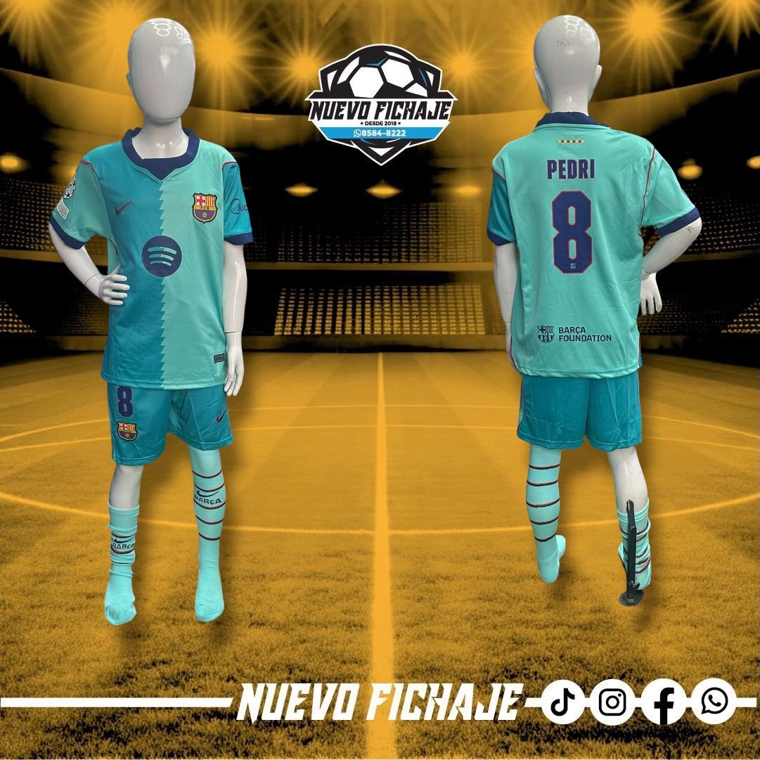 Pedri niño tercera Pedri niño Barcelona tercera equipacion 26/27 - Imagen 1